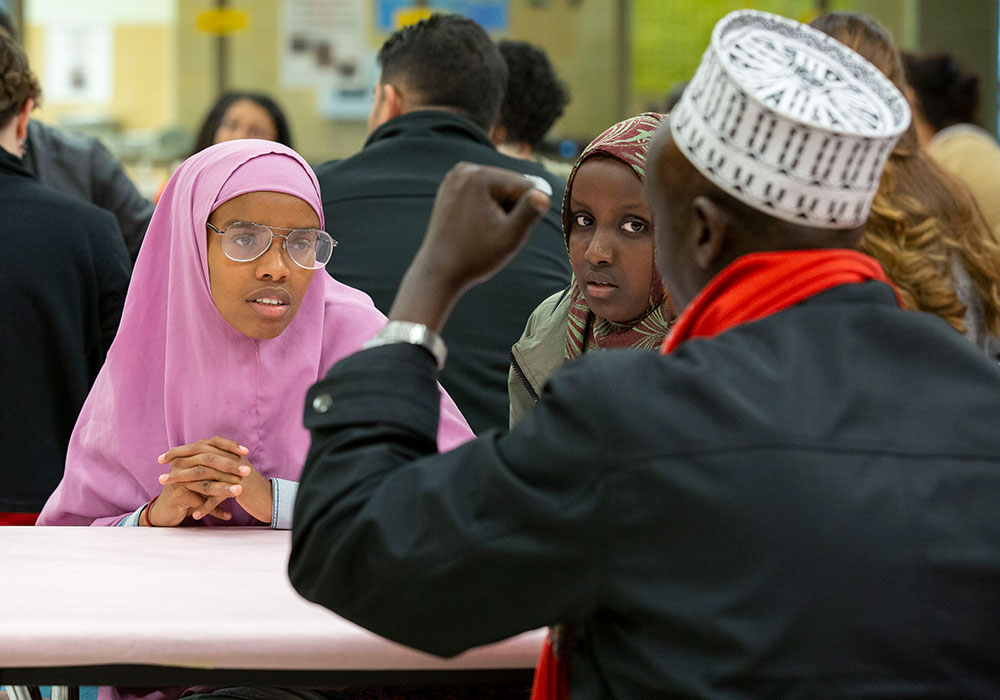 Grassroots Fellow having a discussion