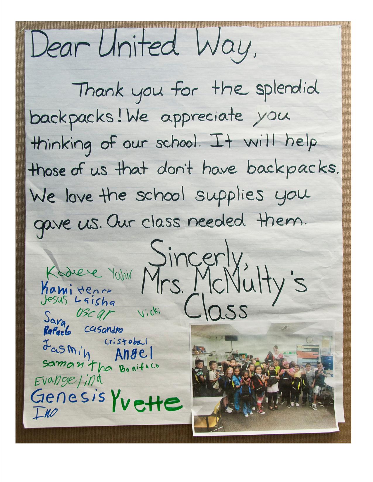 Lincoln elementary thank you