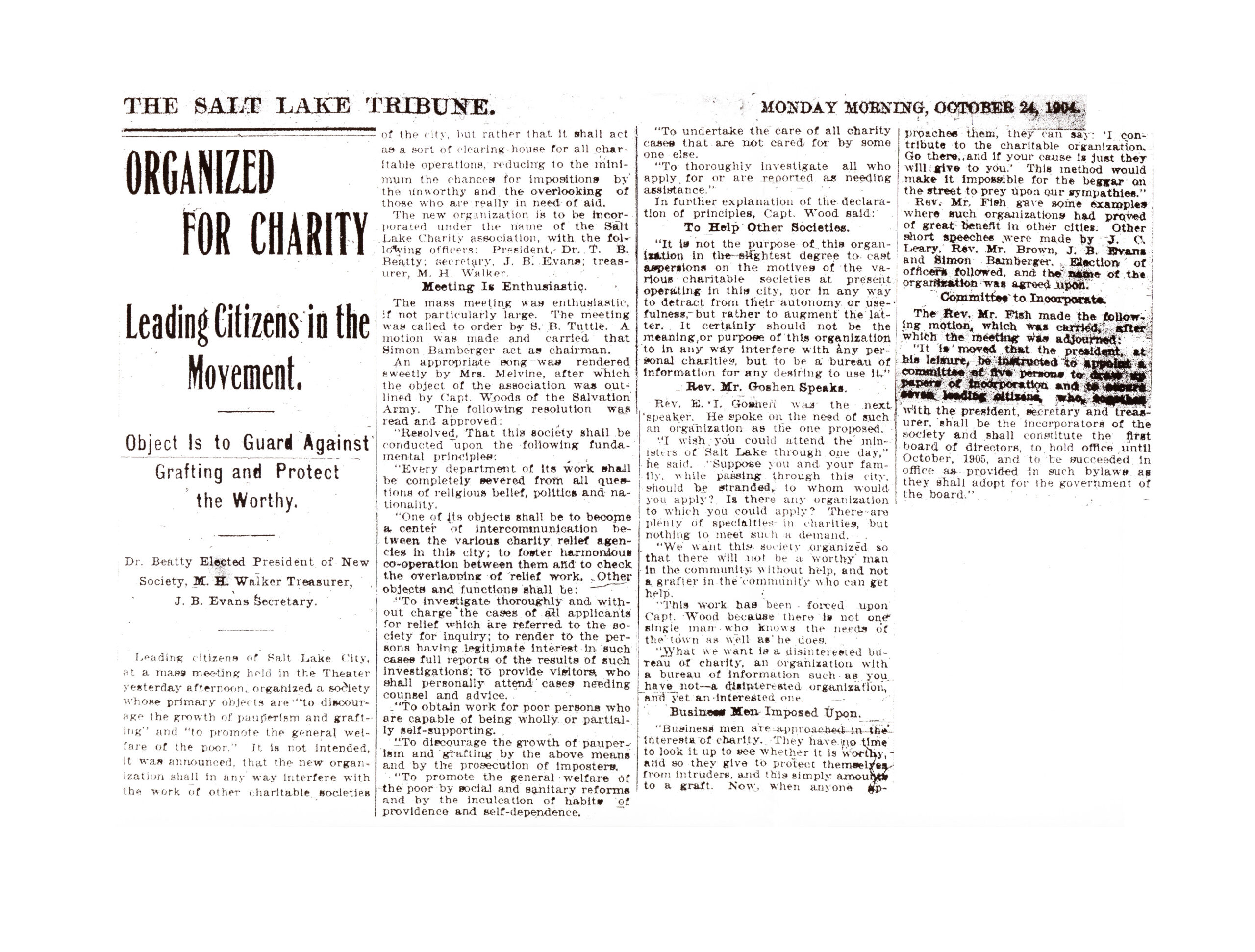 Uw 1904 news article