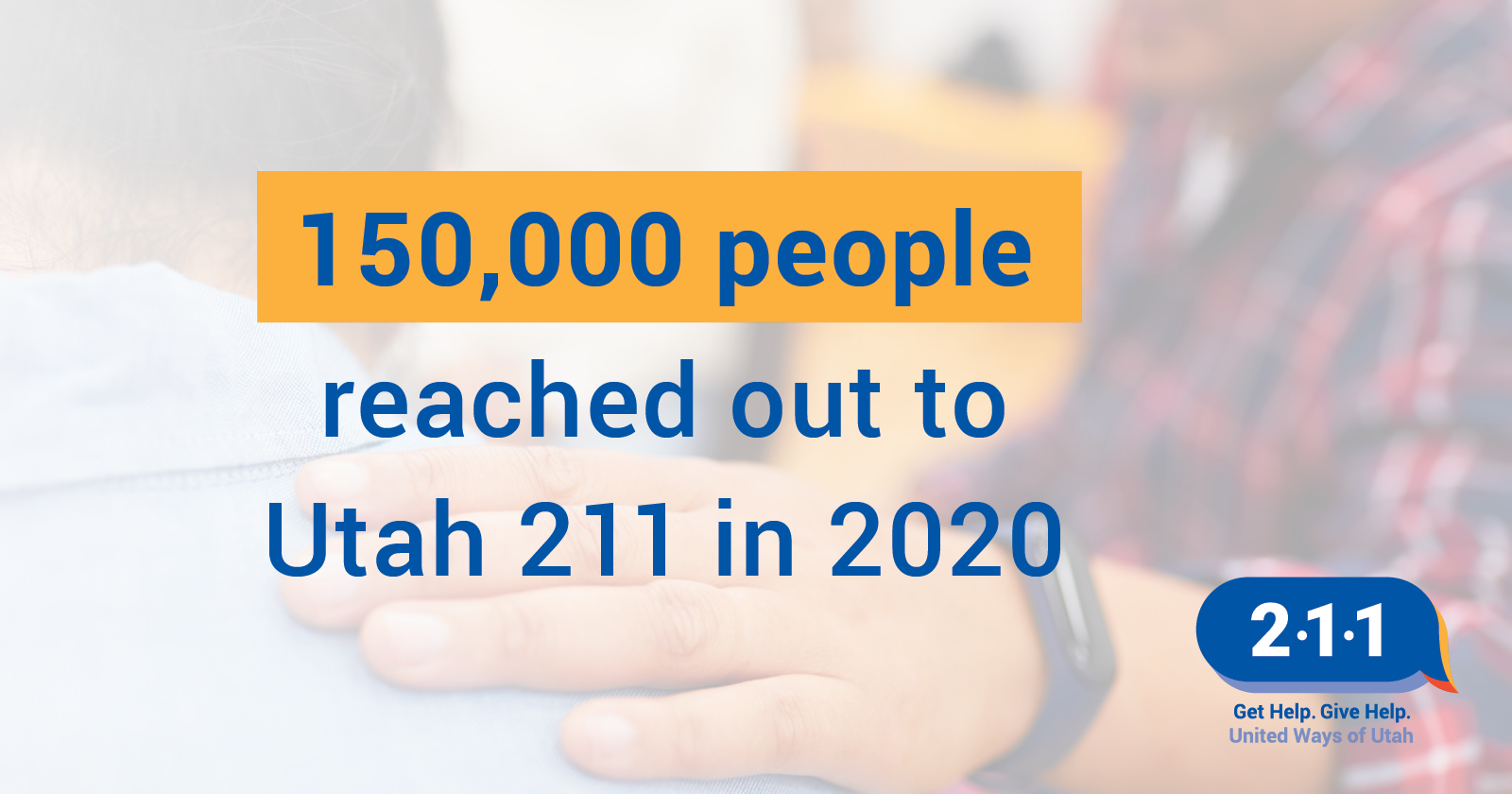 Number of people helped Utah 211 infographic