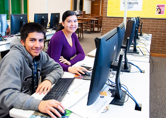 digital wellness- high school students on computers