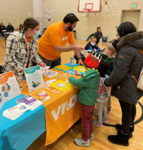 Students visit tables at Granite Family nights