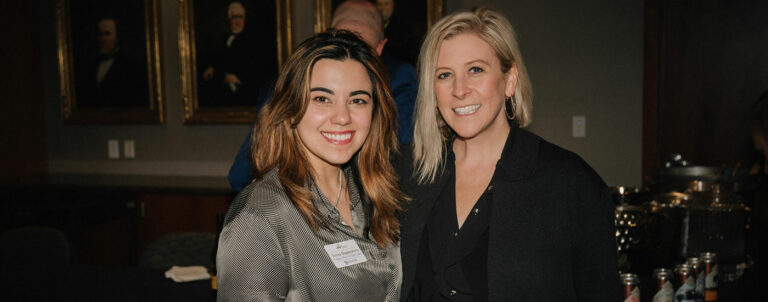 Tereza poses with Chief Impact Officer, Amy Terpstra